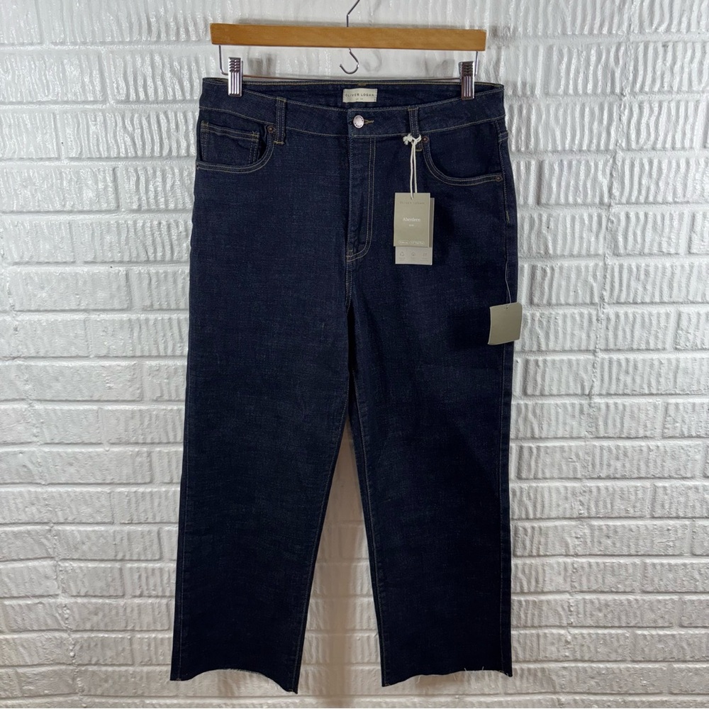 Oliver Logan Aberdeen High Rise Wide Leg Crop Jeans 12/31 NWT